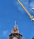 De kerktoren is bijna klaar