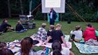 Film in het bos met superhelden
