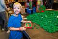 Een heus stadion op schaal, in Lego-blokjes!
