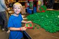 Een heus stadion op schaal, in Lego-blokjes!