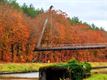 Mooie herfstkleuren aan de voetgangersbrug