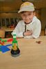 Een giraffenverblijf in Legoblokjes