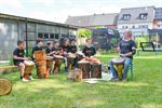 Drummen en nog eens drummen bij Davy