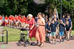 Processie in Lille onder stralende zon