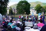 Mijnwerkers-Brancardiers Paal in Lourdes