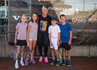 Sofia Costoulas inspireert kids bij Tennis Paal