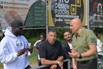 Romelu Lukaku supportert voor zoontje