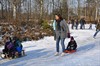 Winterplezier op de gemeentevijver