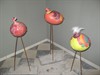 Keramiek tentoongesteld in de bib