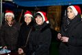 Regen en drankjes op de kerstmarkt