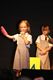 Kinderen van musicalstage treden op