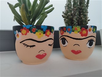 Cactuspotjes met een gezicht: 8-10 jaar