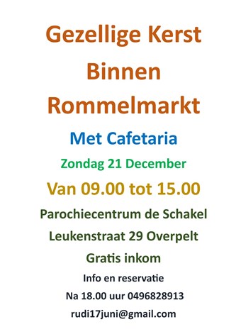 Gezellige Kerst Binnen Rommelmarkt