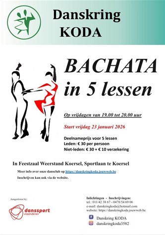 Korte danscursus: BACHATA in 5 lessen