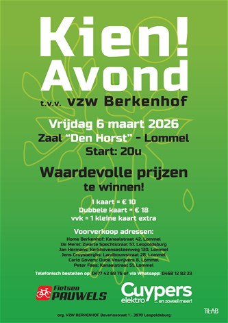 Kienavond t.v.v. VZW Berkenhof