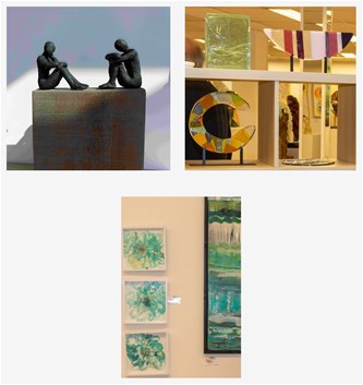 Tentoonstelling diverse kunstdisciplines