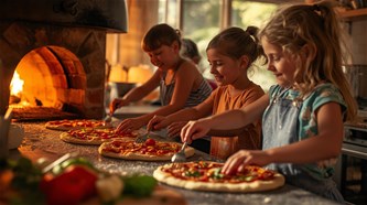 Pizza bakken in houtoven