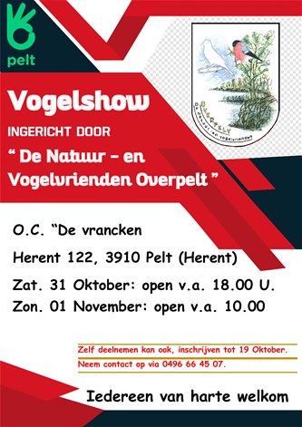 Grote Vogel show zaal de Vranken